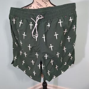 Saint Morta Tarta Daggers Shorts Men's swim trunks Dark Green Pockets XXL